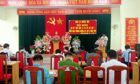 UBND xã Mường Mìn tổ chức Hội nghị sơ kết tình hình kinh tế - xã hội, quốc phòng - an ninh quý I năm 2024